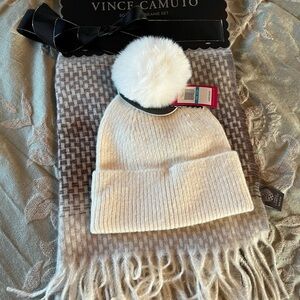 Vince Camuto scarf and beanie set new